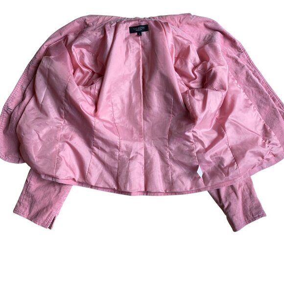 Talbots Corduroy Blazer Jacket Pink Ballet Girly Barbiecore Feminine Coquette -8 - Picture 10 of 14